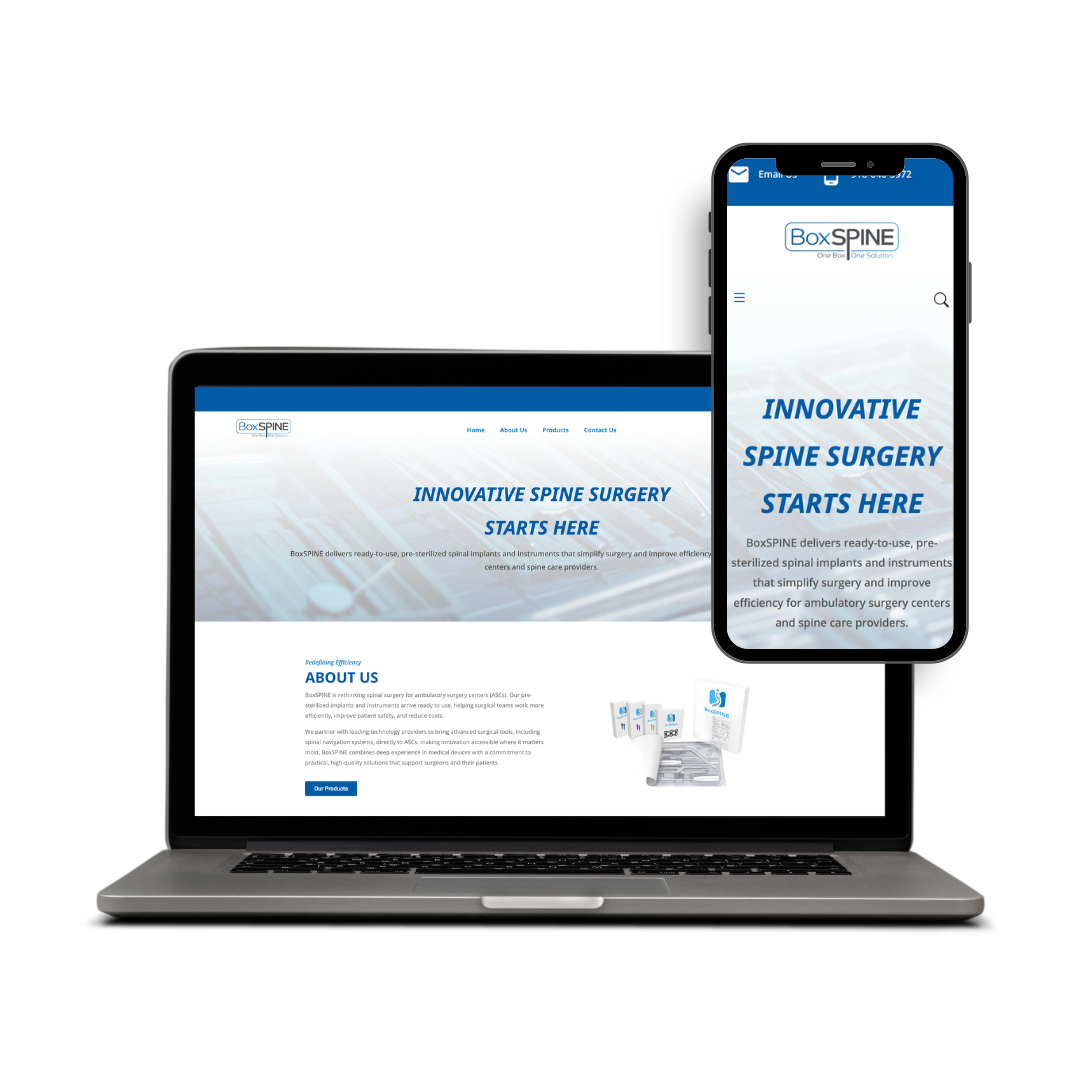 BoxSPINE Website Mockup