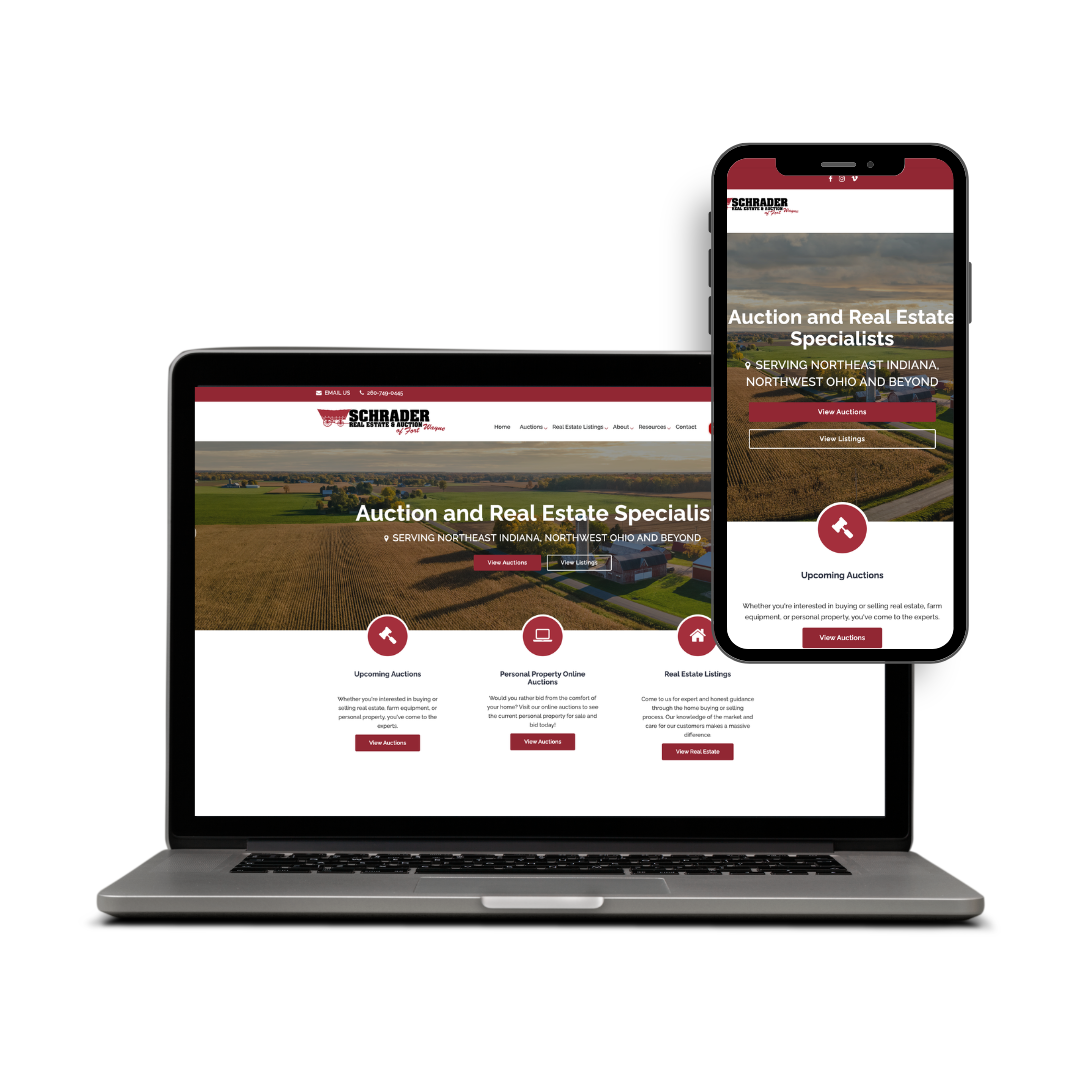 Schrader Website Mockup