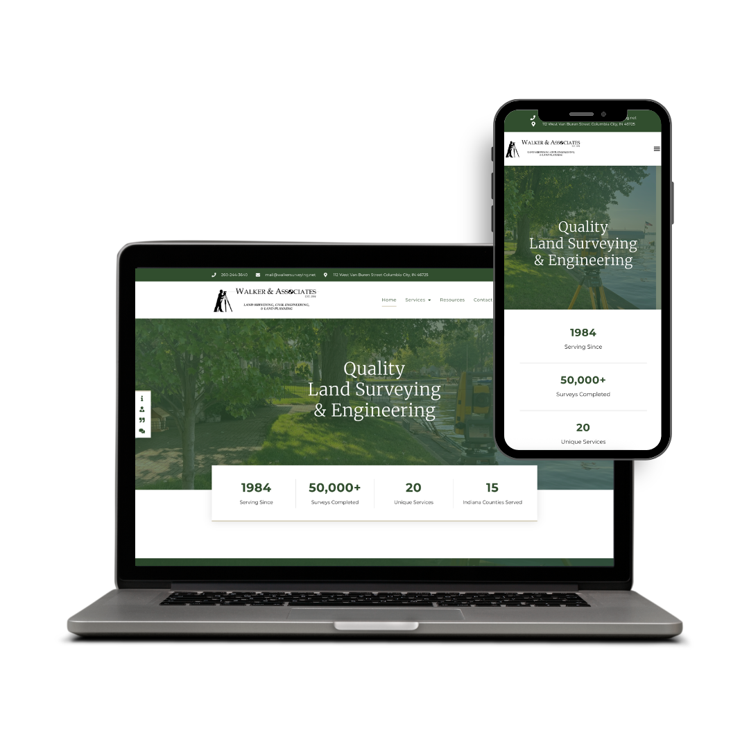 Walker & Associates Website Mockup